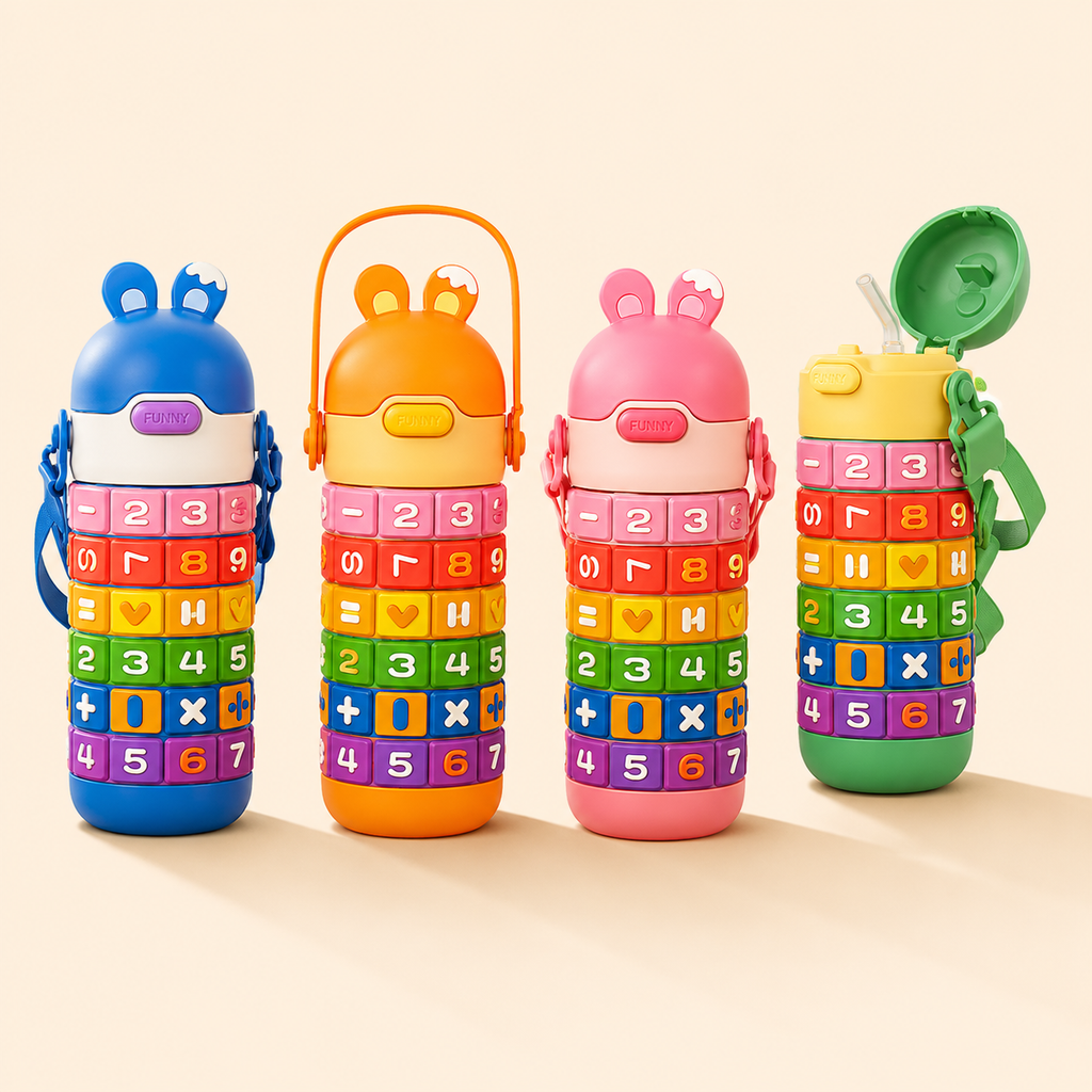 Kids Numbered Thermos Bottle with Ear Cap