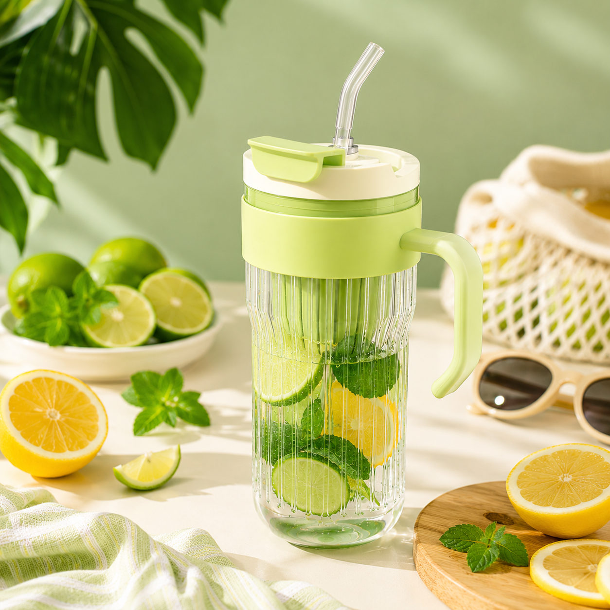 Tumbler with Fruit Infuser & Straw