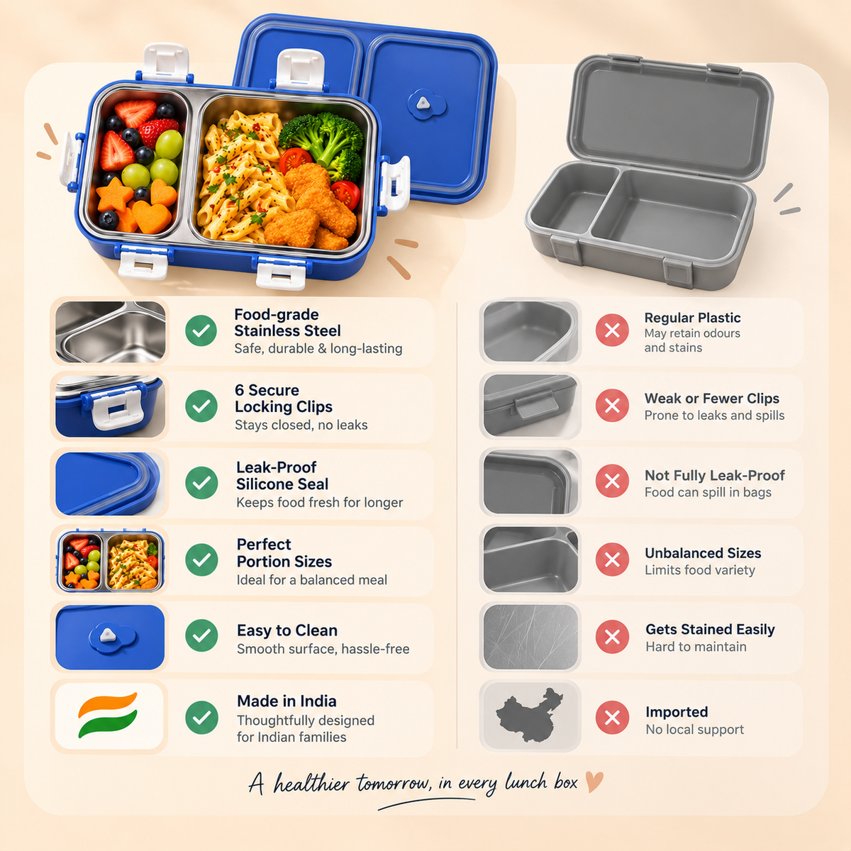 WhizzMart  Buddy Bento Lunch Box