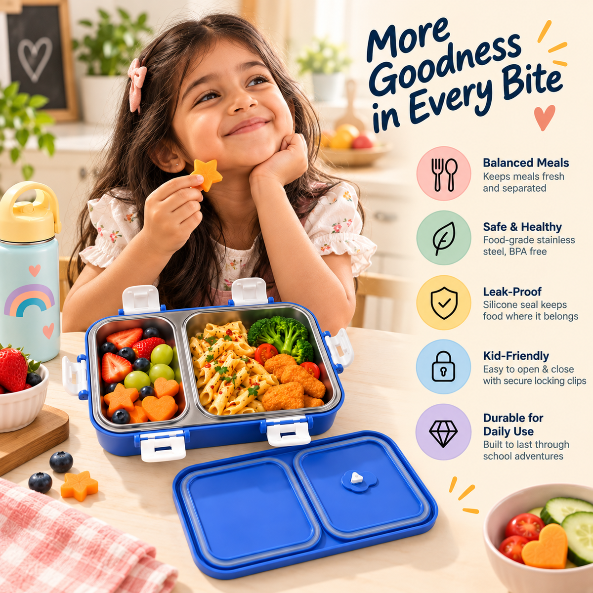 WhizzMart  Buddy Bento Lunch Box
