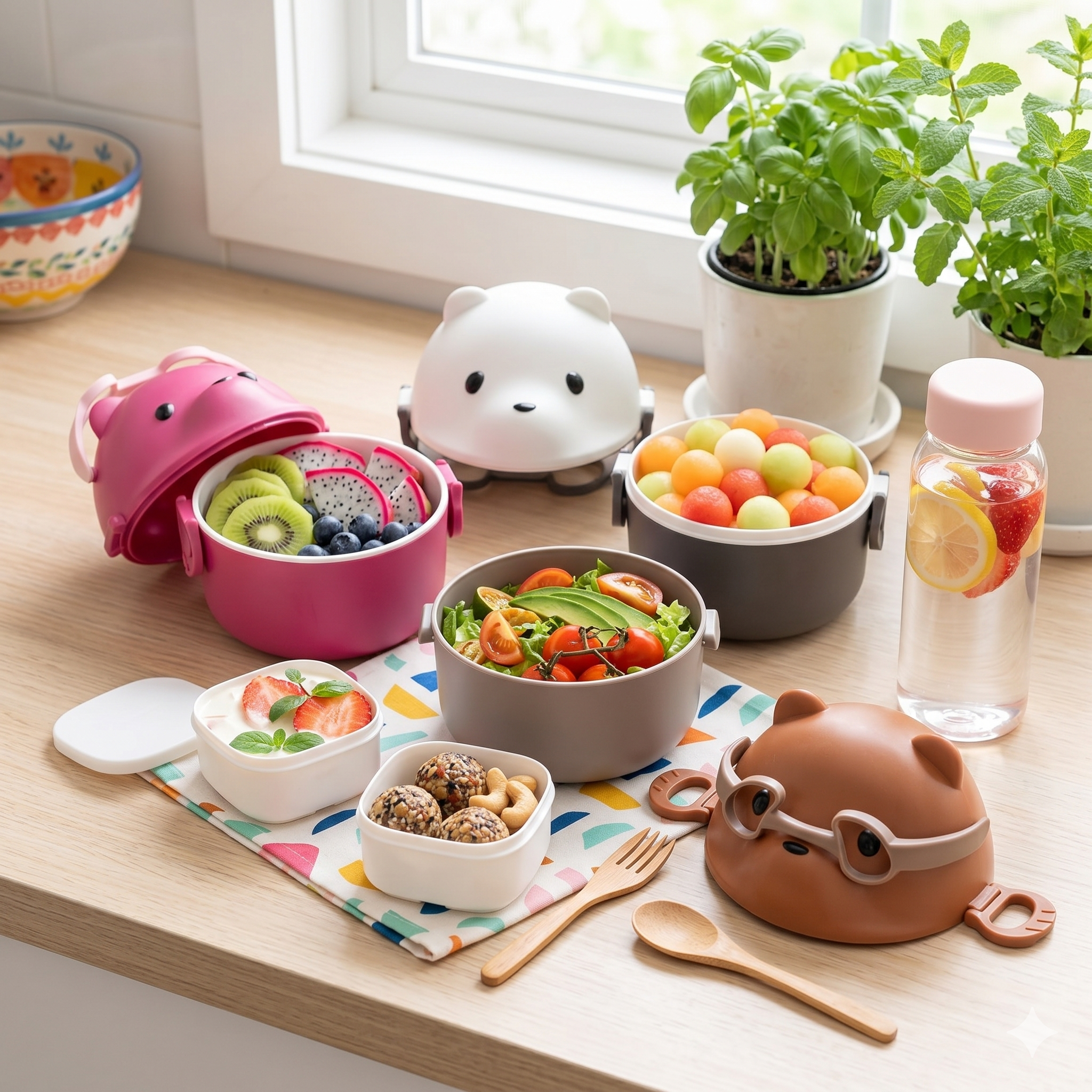 Cute Bear Paws Lunch Box